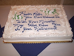 Pastor Retirement Cake