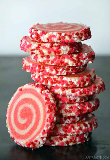 Pink Pinwheel Sugar Cookies