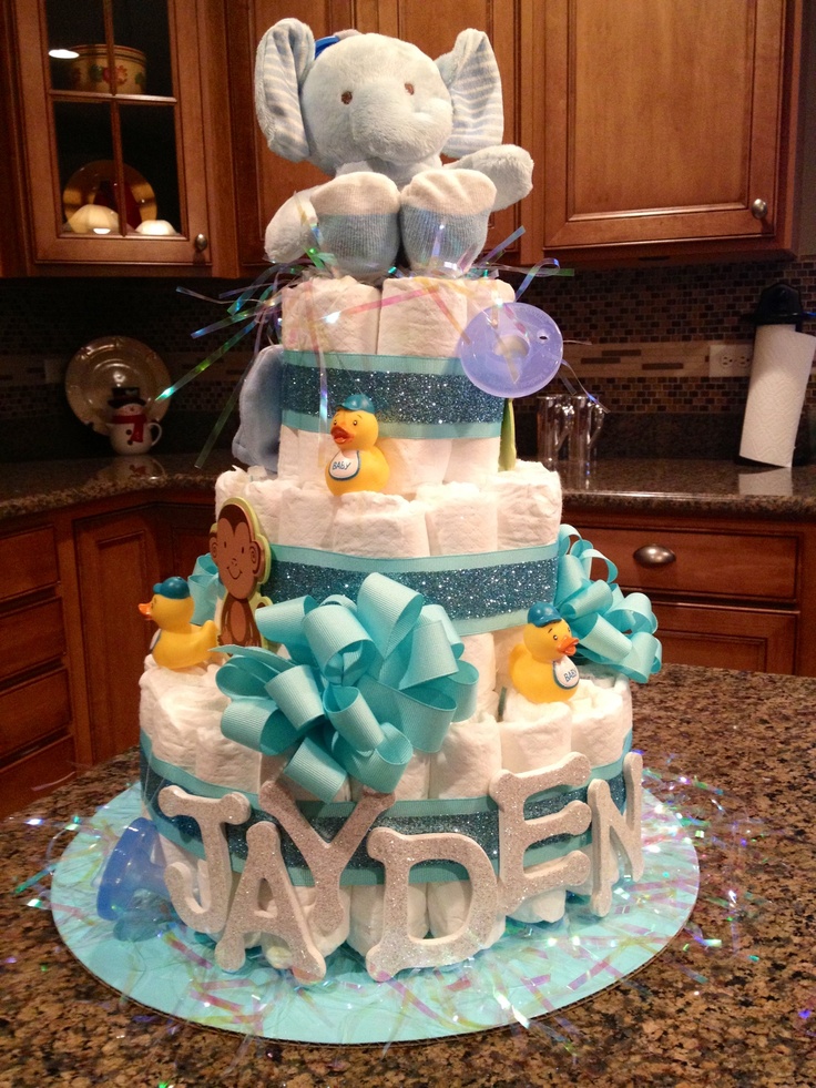 Pinterest Boy Baby Shower Diaper Cakes