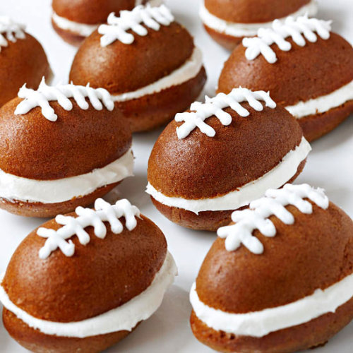 Pumpkin Football Whoopie Pies