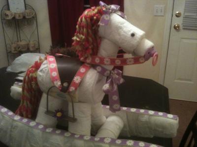 Rocking Horse Diaper Cake