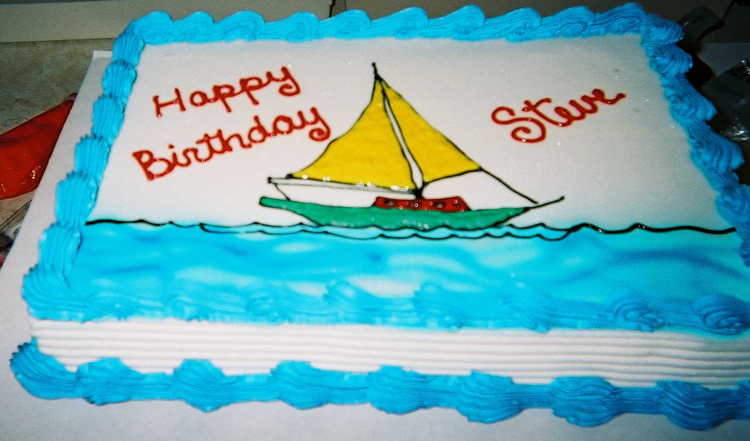 Sheet Cake with Boat