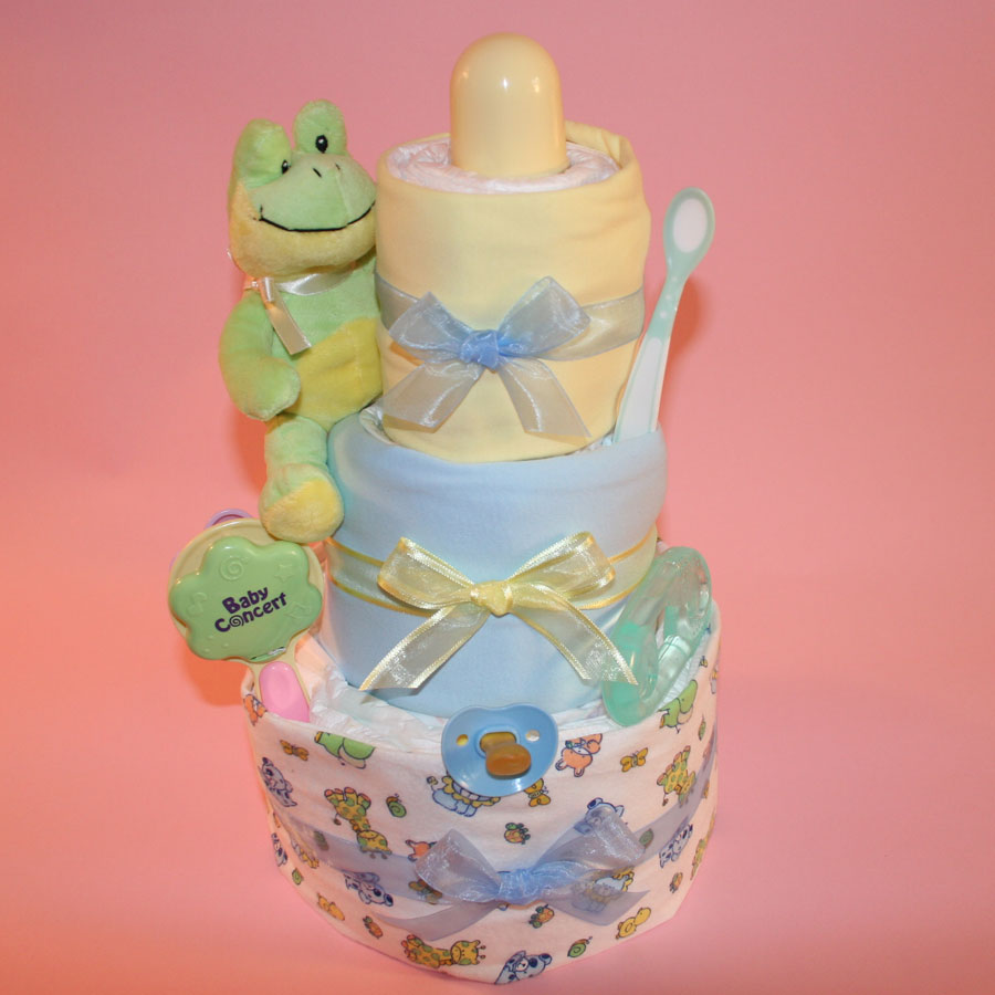 Simple Baby Shower Diaper Cake