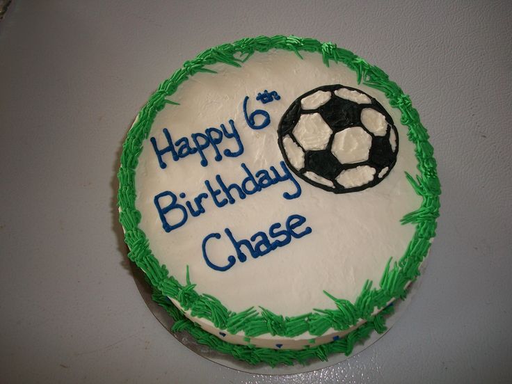 Soccer Themed Birthday Cake