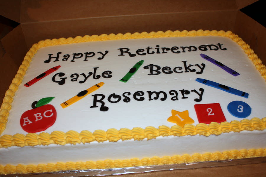 Teacher Retirement Sheet Cake