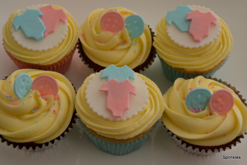 Twins Baby Shower Cupcakes