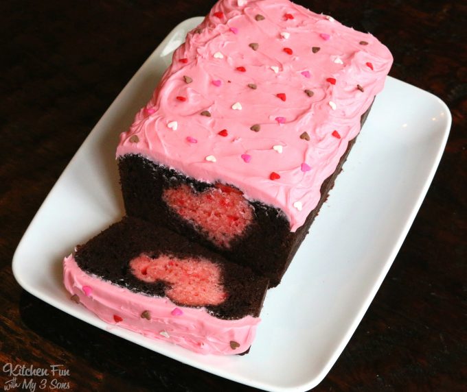 Valentine Surprise Chocolate Loaf Cake