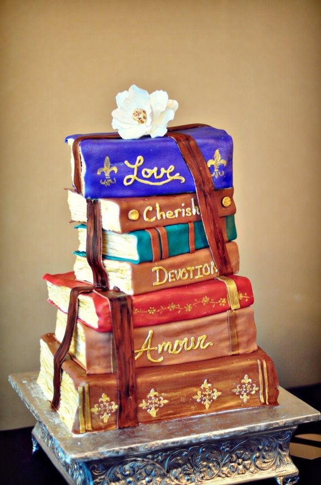 Wedding Cake Stacked Books