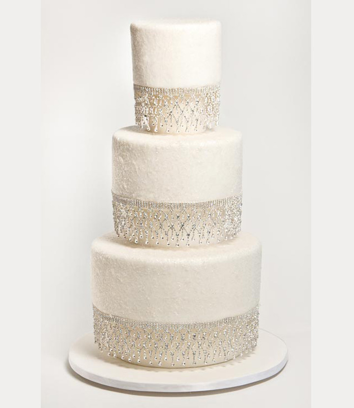 Wedding Cakes with Edible Gold Glitter