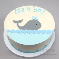 Whale Baby Shower Cake