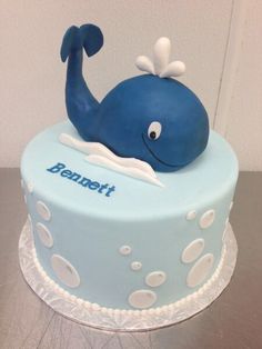 Whale Baby Shower Cake