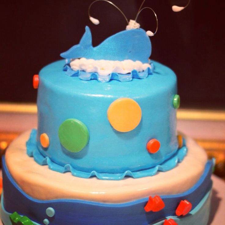 Whale Baby Shower Cake