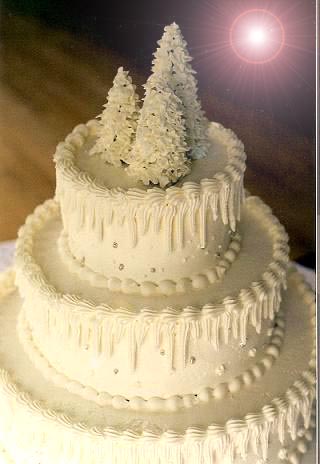 Winter Christmas Wedding Cake