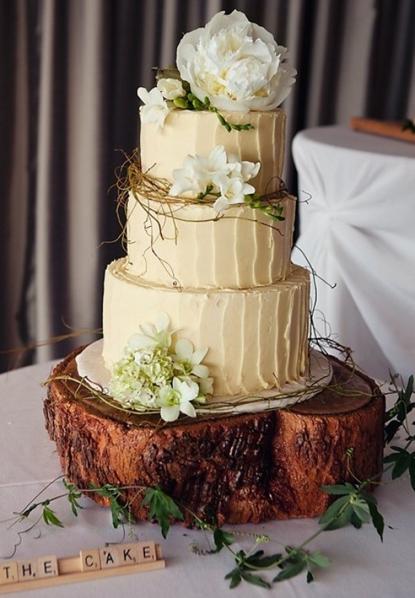 10 Wood Country Themed Wedding Cakes Photo Wood Wedding Cake