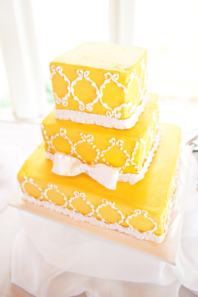 Yellow Wedding Cake