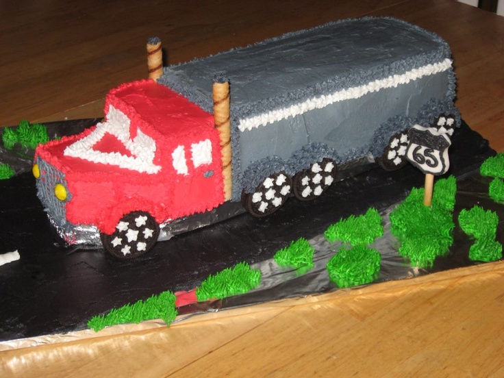 18-Wheeler Truck Birthday Cake