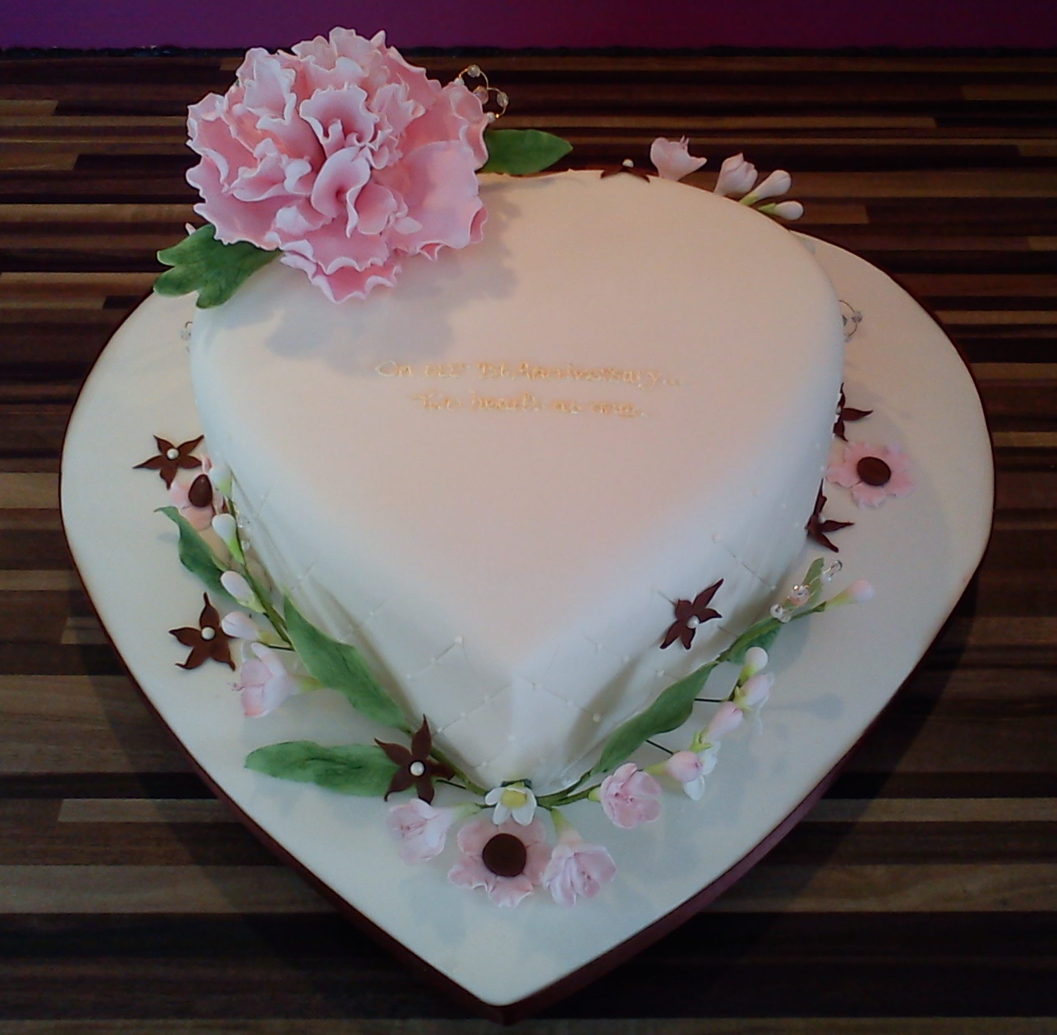 Anniversary Heart Shaped Wedding Cakes