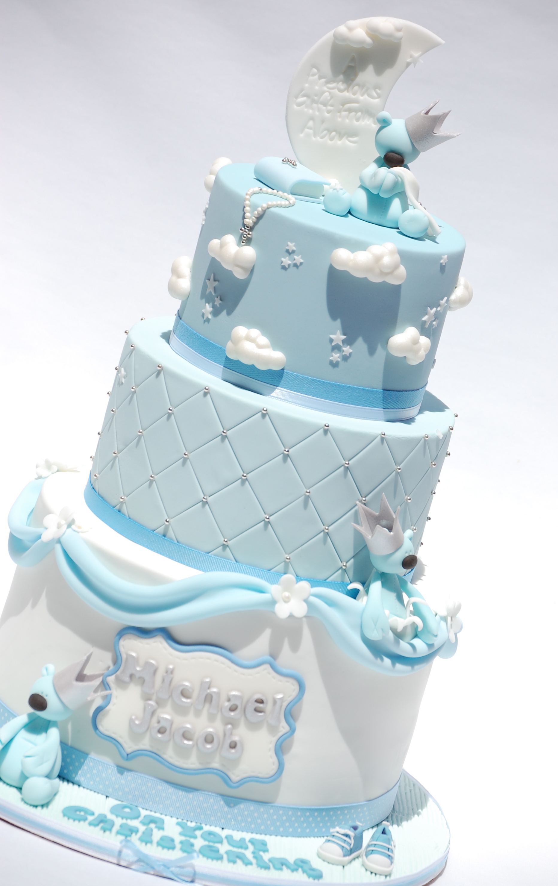 Baby Boy Christening Cake Designs