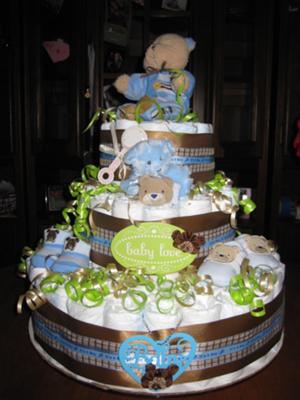 Baby Boy Diaper Cake Idea