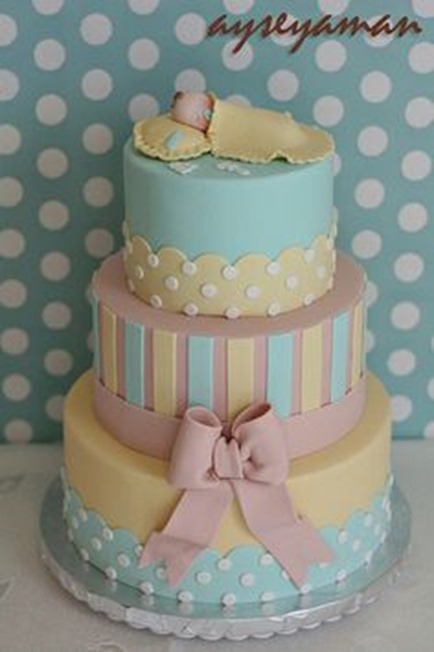 11 Photos of Baby Shower Cakes Neutral Colors