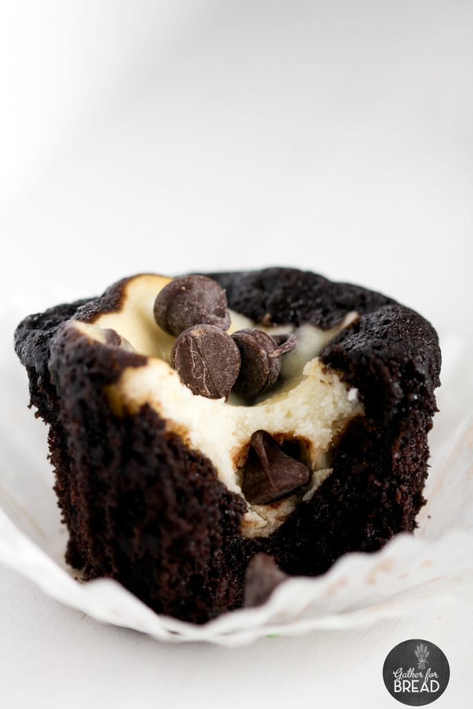 Black Bottom Cupcakes with Cream Cheese