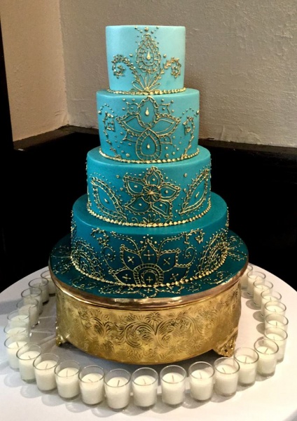 Blue Ombre Wedding Cake