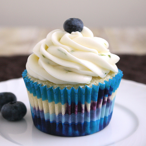 Blueberry Cupcakes with Cream Cheese Frosting