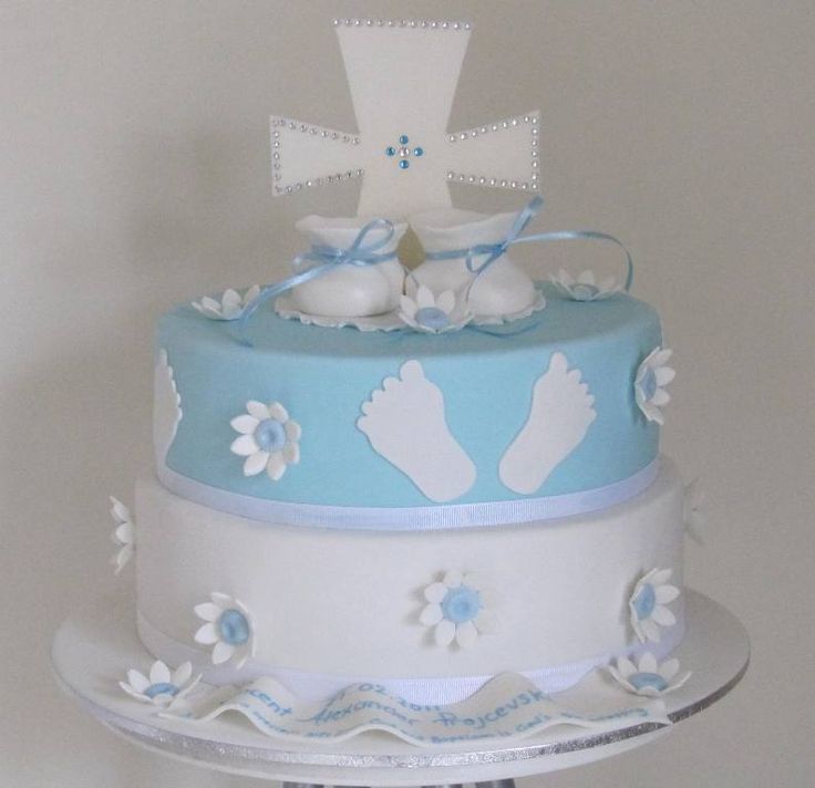 Boys Christening Cake