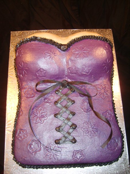 Bustier Shaped Cakes with Sequin