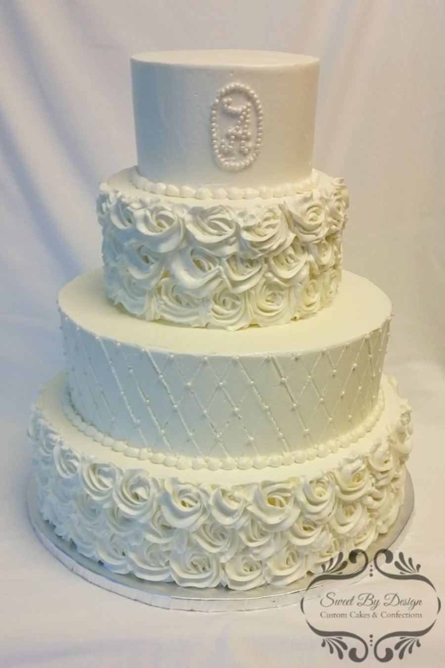 Buttercream Rosette Wedding Cake