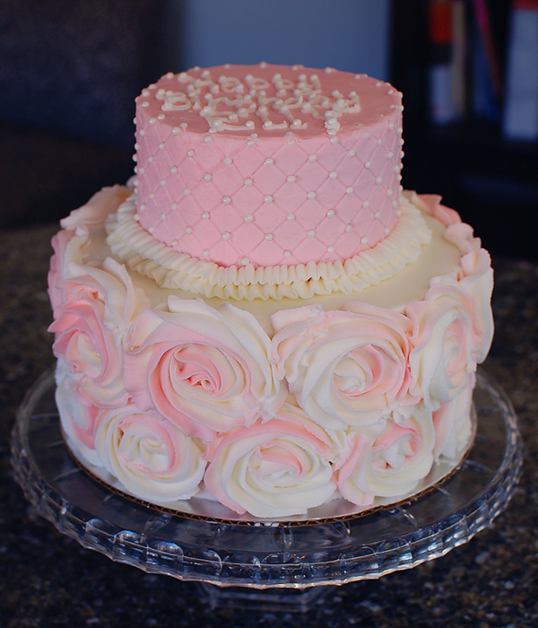 Buttercream Rosette Wedding Cake