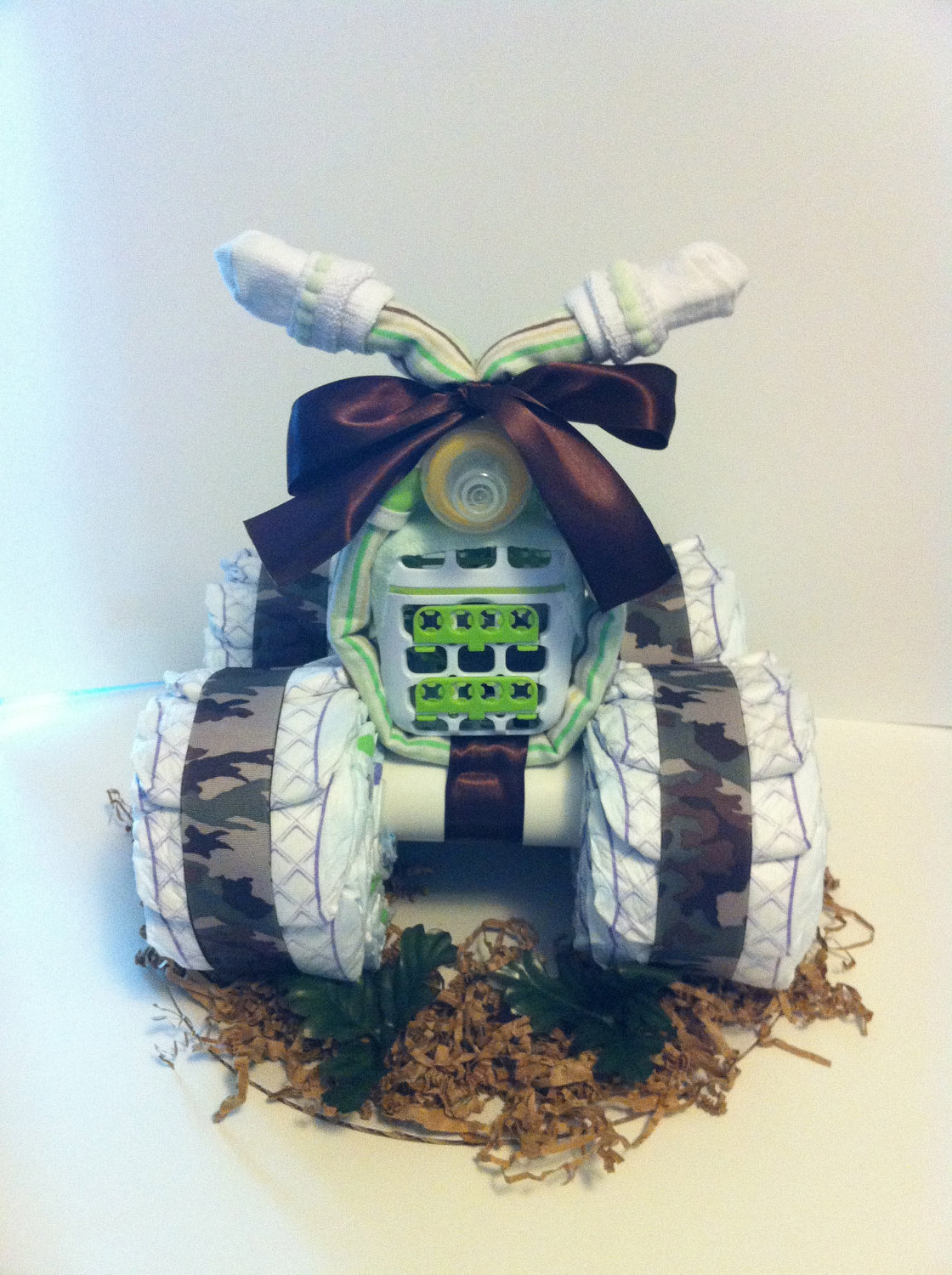 Camo 4 Wheeler Diaper Cake