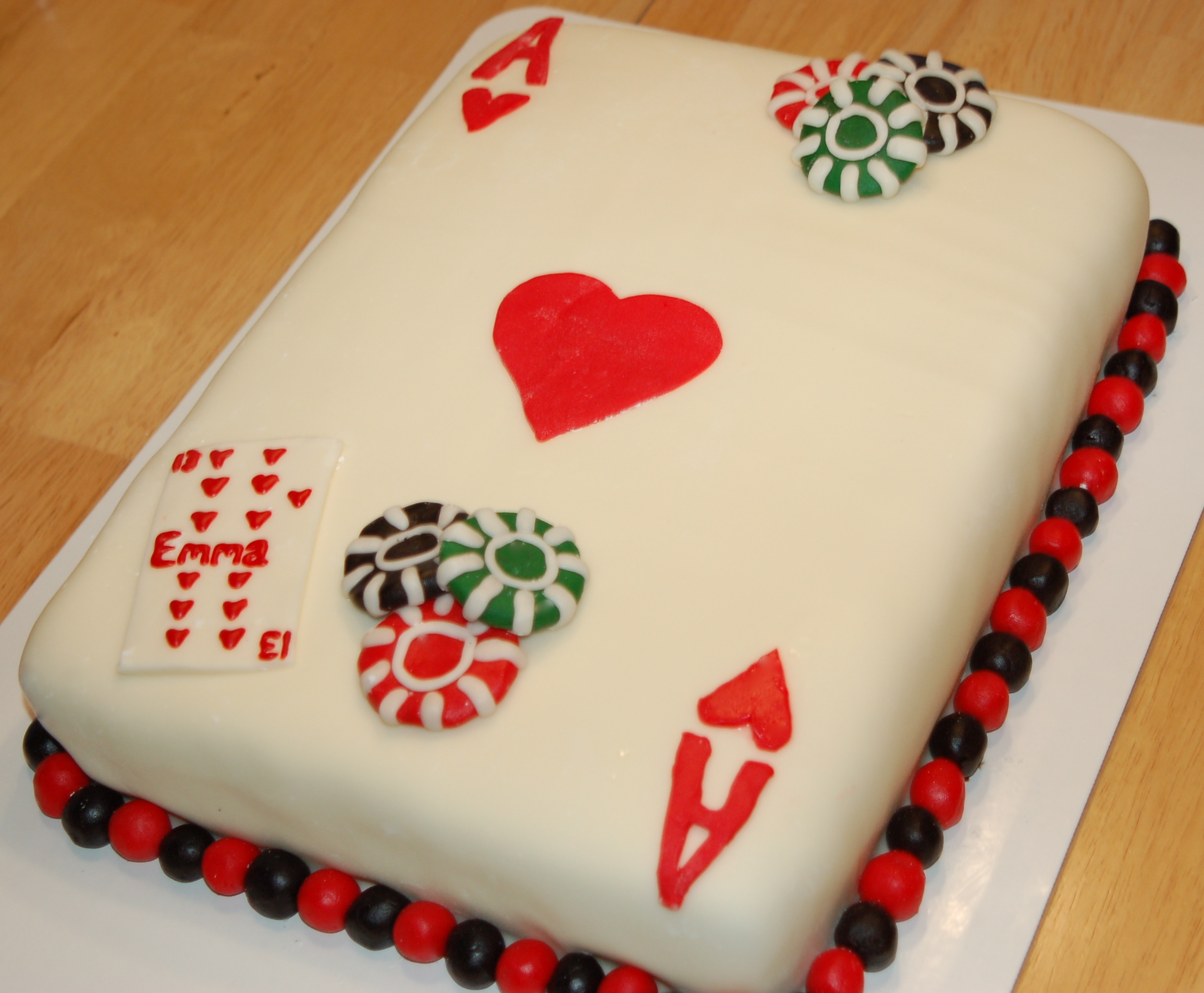 Casino Playing Card Cake