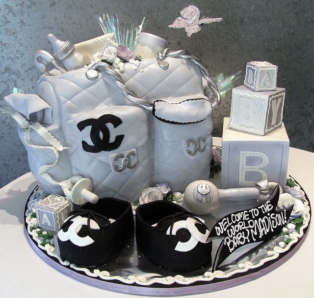 Chanel Baby Shower Cake