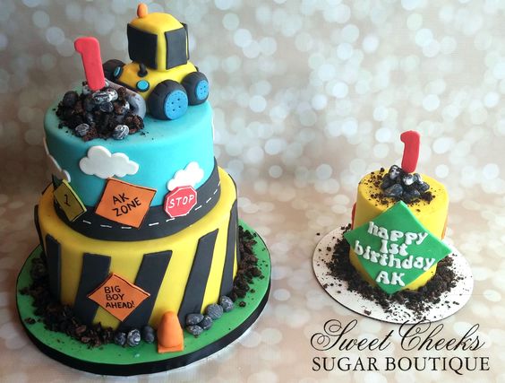 Construction Theme Smash Cake