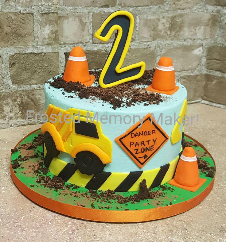 Construction Themed Birthday Cake