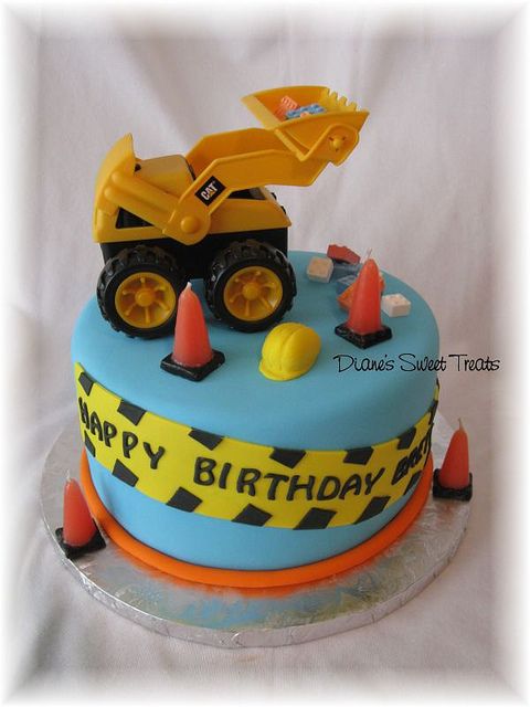 Construction Themed Birthday Cake