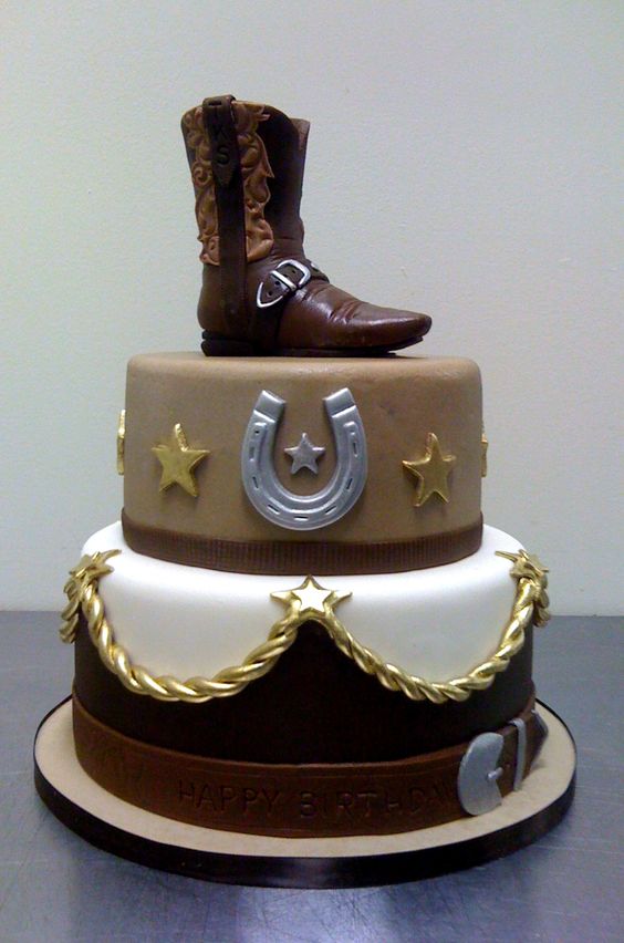 Cowboy Boot Birthday Cake