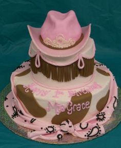 Cowgirl Themed Birthday Cake