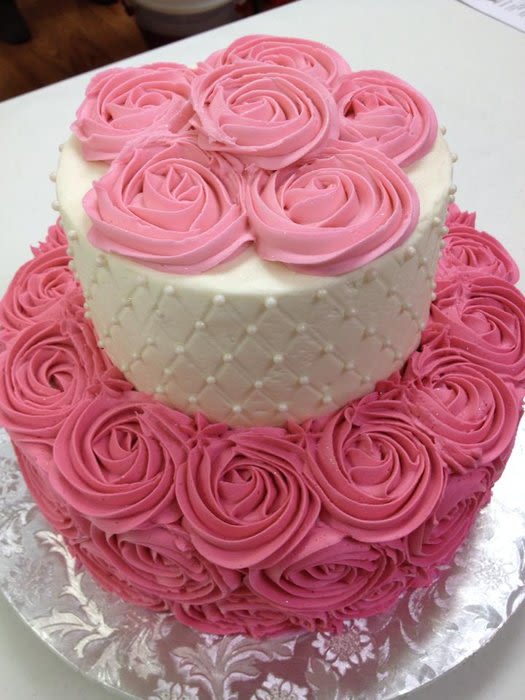 Decorating Cake with Roses