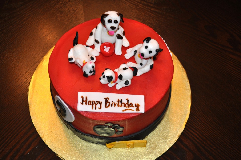 Dog Themed Birthday Cake