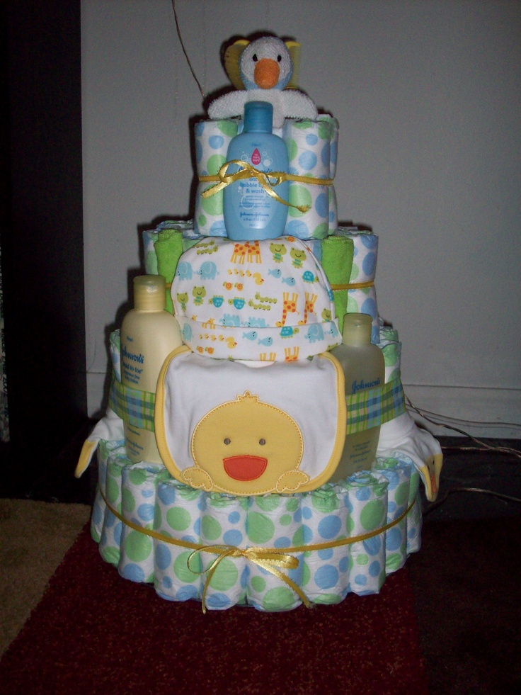 Duck Baby Shower Diaper Cake Ideas