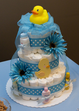 Duck Baby Shower Diaper Cake