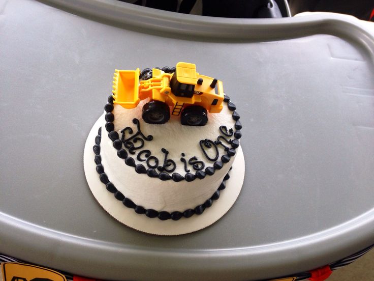 Dump Truck Theme Birthday Cake