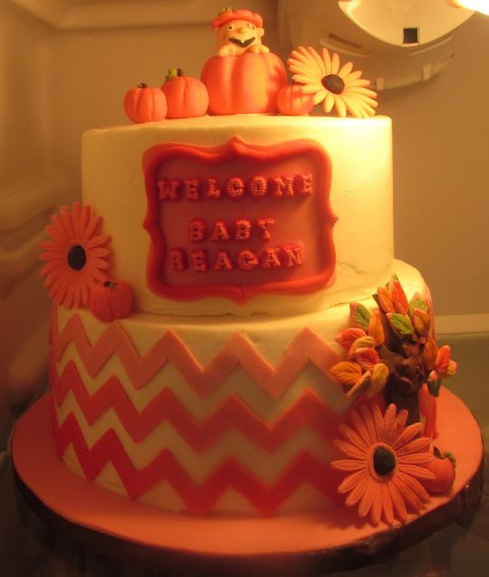 Fall Girl Baby Shower Cake