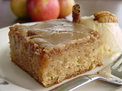 Fresh Apple Cake with Brown Sugar Glaze