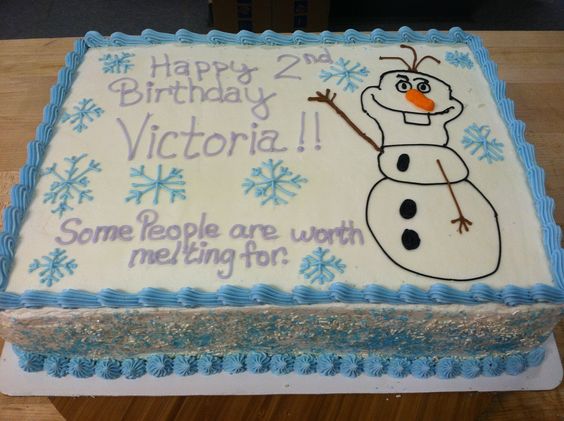 Frozen Sheet Cake Theme