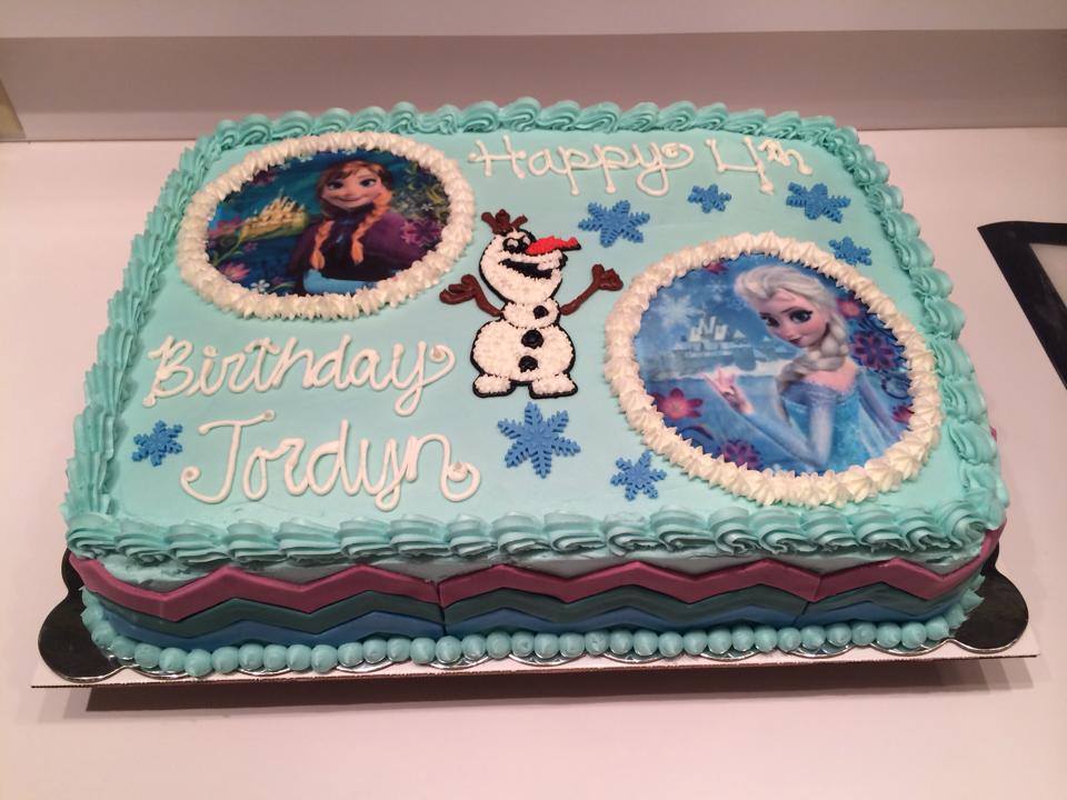 Frozen Themed Birthday Sheet Cakes