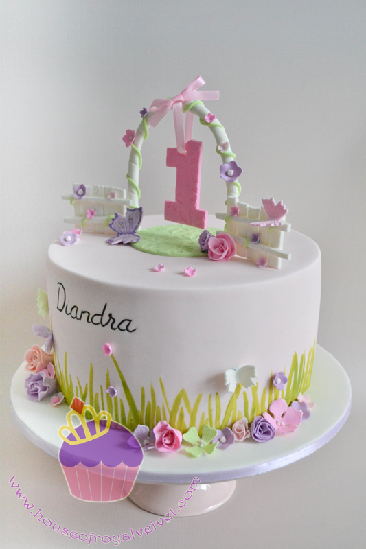 Garden Theme Birthday Cake