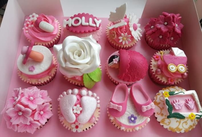 Girl Baby Shower Cupcakes